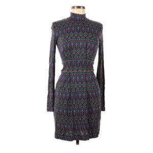 French Connection ~ Geometric print mock neck dress